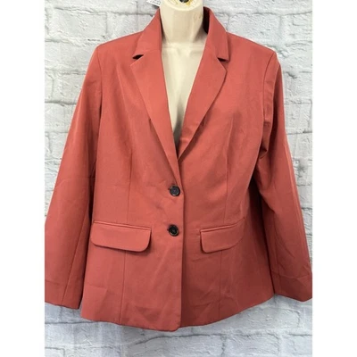 Nobody's Child Blazer Jacket Nut Brown Orange Size 12 Shoulder Pads Pockets BNWT - Image 1 of 4