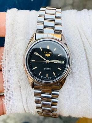 Seiko 5 Vintage Automático 7S26-00X0 21 Joyas Día/Fecha Acero Inoxidable Agua  Foto 1 de 4