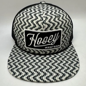 Hooey Men's Trucker Hat Cap Gray Black Mesh Rope Front Patch Snap Back Western - Picture 1 of 8