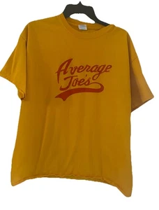 Average Joes T Shirt Mens XL Yellow Short Sleeve Logo Crew Good Condition - Picture 1 of 6