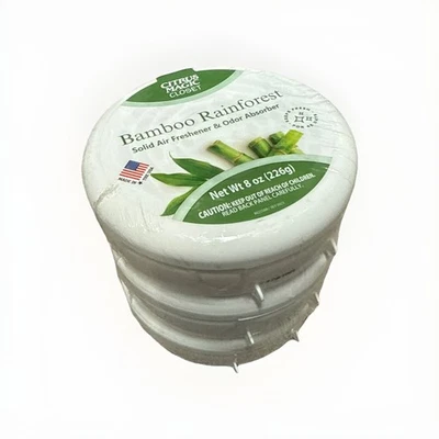 Ambientador de aire sólido Citrus Magic Closet bambú selva tropical absorbedor de olores (PAQUETE DE 3) Foto 1 de 2