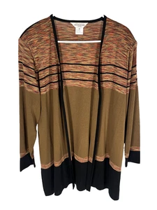 Cárdigan tejido frontal abierto MISOOK talla 2X hombrera carrera oficina NUEVO - Imagen 1 de 6