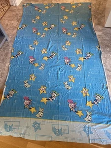 Fairly Odd Parents Single Bed Flat Sheet 2003 Nickelodeon Vintage Material 245cm - Picture 1 of 5