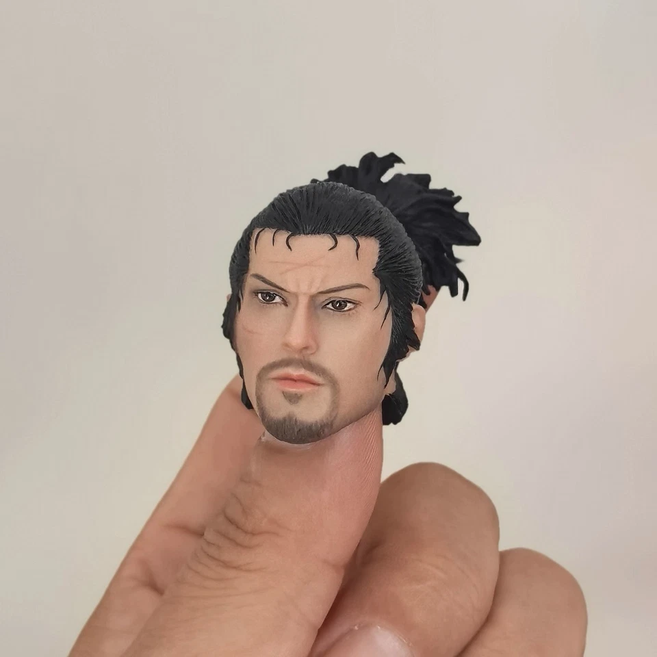 Cabeza masculina samurai japonesa escala 1/6 esculpida para cuerpo de figura de acción TBL de 12" PH Foto 1 de 4