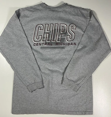 Camiseta De Colección Central Michigan Manga Larga Talla M JanSport Hecha en EE. UU. Años 90 Foto 1 de 4