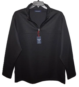 Mens 1/4 Zip Black Quilted Pullover Activewear Size XL by Cremieux NWT - Picture 1 of 6