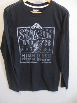 Boys Cherokee LS Black Ski Theme T Shirt Size XL 16-18 - Image 1 of 4