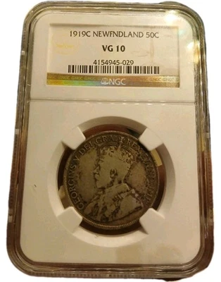 1919C New Foundland 50 Cent Vg10 NGC - Image 1 of 2
