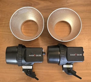 Lot 2x INTERfit EX150 - Home Studio Flash Lights Bundle - M2695 - Picture 1 of 4