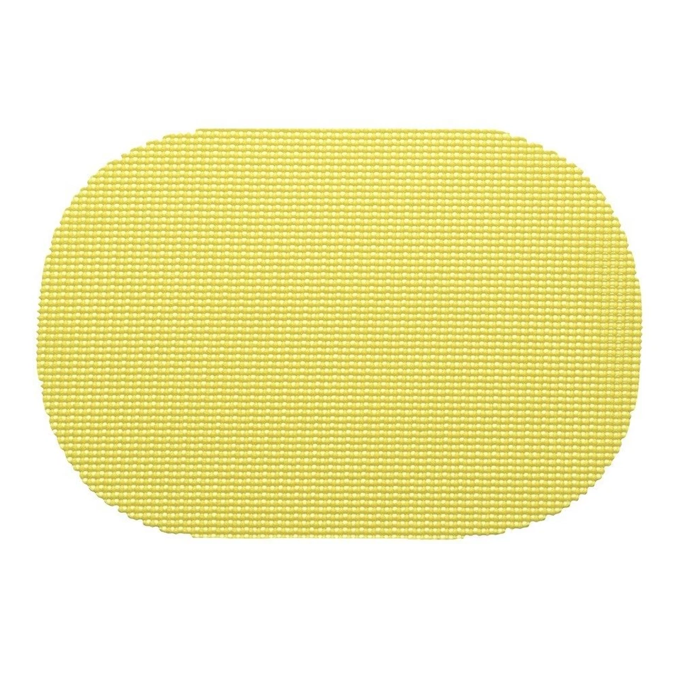 Kraftware 13936 Fishnet Placemat Dz, Oval, Lemon, 12 pc. - Image 1 of 1