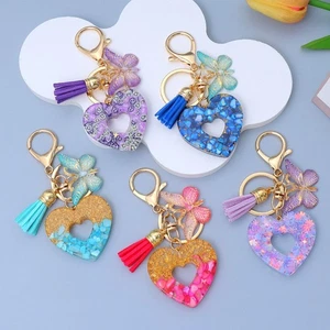 Color Cristal Llavero Bola Llavero Resina Amor Corazón Alfabeto Llavero Regalo AU - Imagen 1 de 30