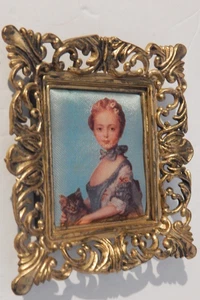 Arte de pared renacentista vintage de tela acolchada para casa de muñecas victoriana niña BONITO - Imagen 1 de 3