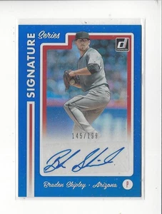 2017 Donruss Signature Series Blue Braden Shipley AUTOGRAPH D-Backs /199  - Bild 1 von 2