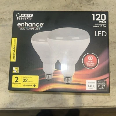  12 bulbs Feit Electric Recessed Flood LED Light Bulb Dimmable BR40 120W Eqv - Image 1 of 3