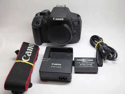 Digitalkamera Canon EOS 700D, FULL-HD, Body, Schwarz, erst ca. 1616 Auslösungen - Bild 1 von 4
