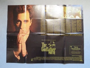 The Godfather 3 Original Quad Movie Cinema Film Poster Double Sided Al Pacino - Picture 1 of 6