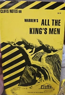 Cliffs Notes On All the King's Men By L. David Allen Ph.D. 1993 Printing  - Image 1 of 4