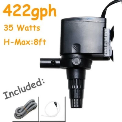 New 422GPH Aquarium Water Pump Reef 8.0 Max Head Powerhead Undergravel Filters - Image 1 of 2