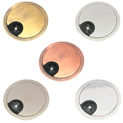 Kabeldurchlass Kabeldose Kabeldurchführung Kabel Auslass 68 90 mm Metall Tisch - Bild 1 von 4