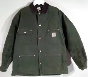 Chaqueta Abrigo Vintage Carhartt Detroit Manta Forrada Tareas Para Hombre Talla Grande Verde - Imagen 1 de 10