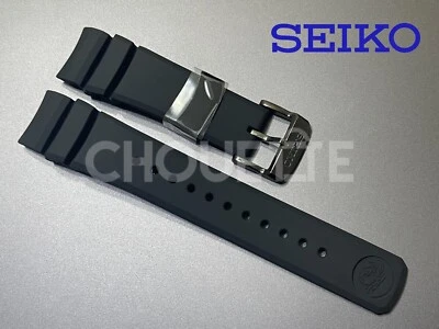 Seiko R024011M0 Prospex 22mm Black Silicone Watch Strap Band SNR031 / 5R65-0AN0 - Image 1 of 4