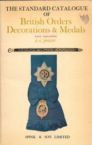 THE STANDARD CATALOGUE OF BRITISH ORDERS, DECORATIONS & MEDALS VICTORIA CROSS - Picture 1 of 3