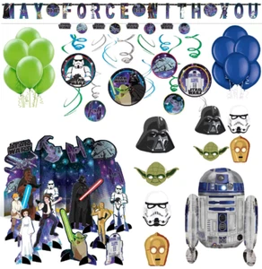 Star Wars Galaxia Fiesta de Cumpleaños Decoraciones Pancartas Centros de Mesa Máscaras Remolinos - Imagen 1 de 14