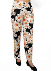 Flower summer soft lounge trousers yoga pants stretch with pockets - Picture 1 of 10