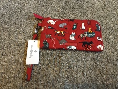 Vera Bradley HOLIDAY CATS Tech Muñequera RFID Cartera, Bolsa de Teléfono Correa Extraíble Foto 1 de 3