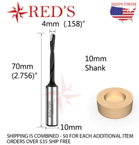 4mm X 70mm Right Carbide Line Boring Brad Point drill bit blum hinge CNC router - Picture 1 of 4