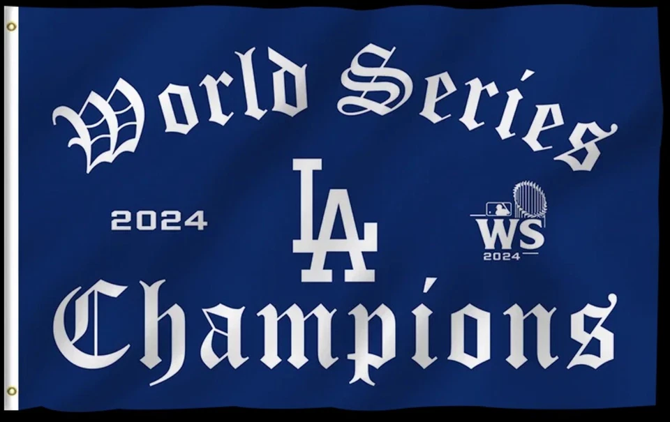 Los Angeles Dodgers Fans 3x5 FT Flag 2024 World Series Champions FAST CA SHIPPER - Image 1 of 1