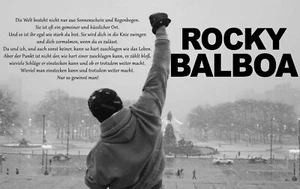 TIME4BILD ROCKY BALBOA BOXER BILDER LEINWAND GICLEE mit keilrahmen ZITAT DEUTSCH - Bild 1 von 4