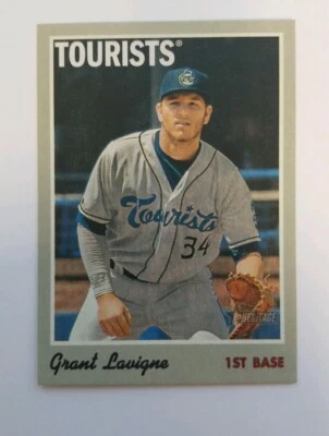 Grant Lavigne 2019 Heritage Minor League FLIP STOCK Variation - Image 1 of 2