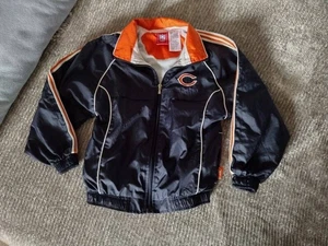 Vintage Y2K NFL Chicago Bears Kids Large 7 Lightweight jacket Lined Windbreaker - Picture 1 of 6