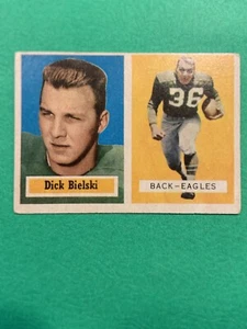 1957 TOPPS #13 DICK BIELSKI, PHILADELPHIA EAGLES, VG - Picture 1 of 2