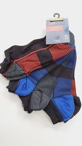 Mens Black Trainer Liner Socks Cotton Black Mix Ex M&S rrp £10 5 pack - Picture 1 of 4