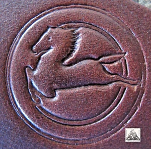 Herramienta de estampado Baron Pegaso Car Company insignia cuero funcionando mango completo - Imagen 1 de 3