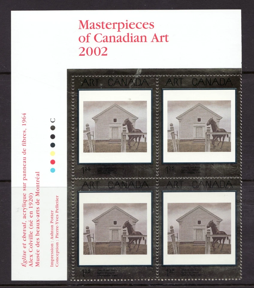 2002 - #1945 UL Pl. Bl - #15 Canadian Masterpieces of Modern Art Colville cv$12 - Image 1 of 1