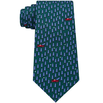 Corbata clásica de seda cola de lunares verde para recoger árbol de Navidad TOMMY HILFIGER Foto 1 de 3