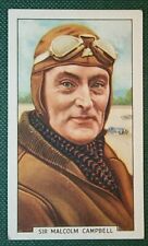 SIR MALCOLM CAMPBELL   Speed Record Breaker   Original 1930's Vintage Card