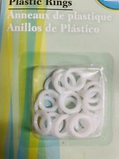 Dritz Home 44347 Plastic Rings, 1/2-Inch, White 24-Piece