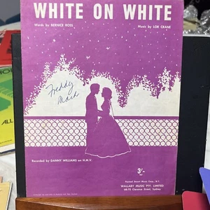 White On White Sheet Music Lor Crane Bernice Ross 1964 Pop Hit Ballad Wedding - Bild 1 von 6