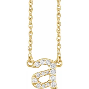 Diamond Initial Necklace - Picture 1 of 5