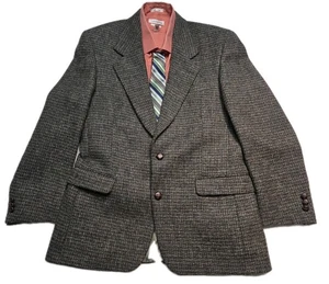 Harris Tweed Moores Blazer Sport  Coat Men Scottish Wool Hand Woven Canada - Picture 1 of 24