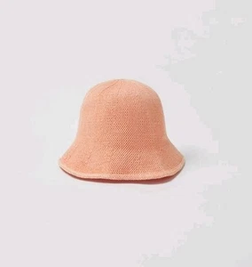 Zara Kids Peach Knit Bucket Hat Size 10–14 | New with Tags Soft peach color - Picture 1 of 9