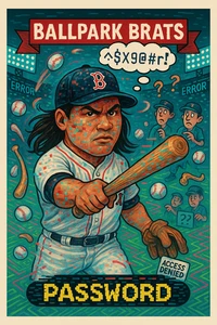 Jhostynxon Garcia as " PASSWORD " - BALLPARK BRATS Parody Art Card - Picture 1 of 2