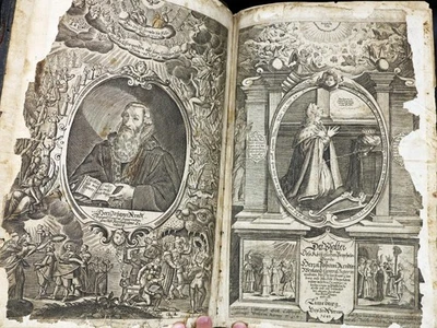 1666 A Commentary in German on the Book of Psalms & Catechism BIBLE Theology - Image 1 of 4