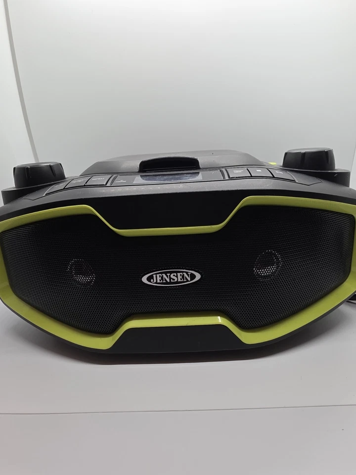 Boombox Jensen CD575 CD AM/FM Green & Black With Power Cord Tested & Working EUC - Image 1 of 4