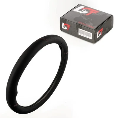 Steering wheel cover sleeve steering wheel protector Ø 38 x 9 cm 15 x 3.5 inches black red for Jaguar - Image 1 of 4