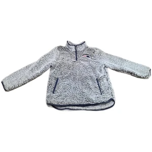 Ropa del equipo de la NFL New England Patriots gris Sherpa suéter para mujer grande - Imagen 1 de 5